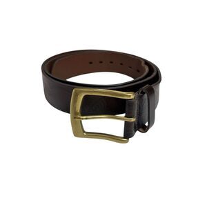 Embossed Leather Belt Brown & Gold Wrangler